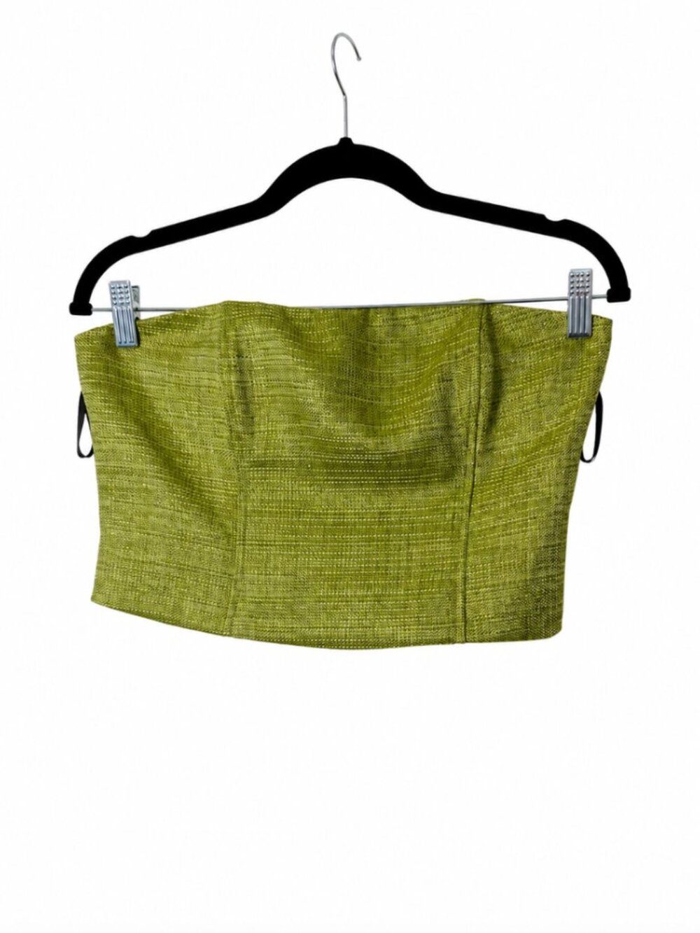 Majorelle Green Tweed Strapless Tube Top M